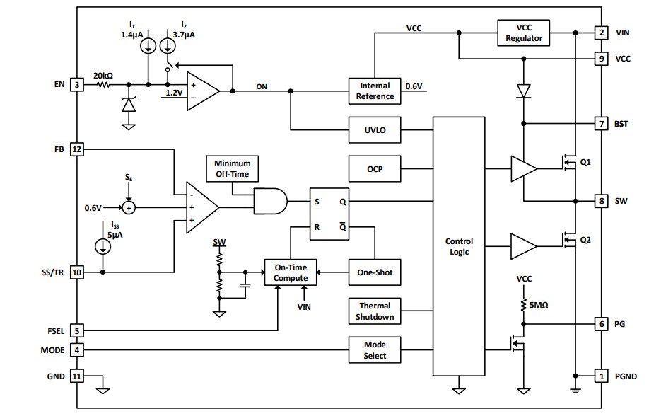 Block Diagram - Diodes Incorporated AP62800 Buck Converter